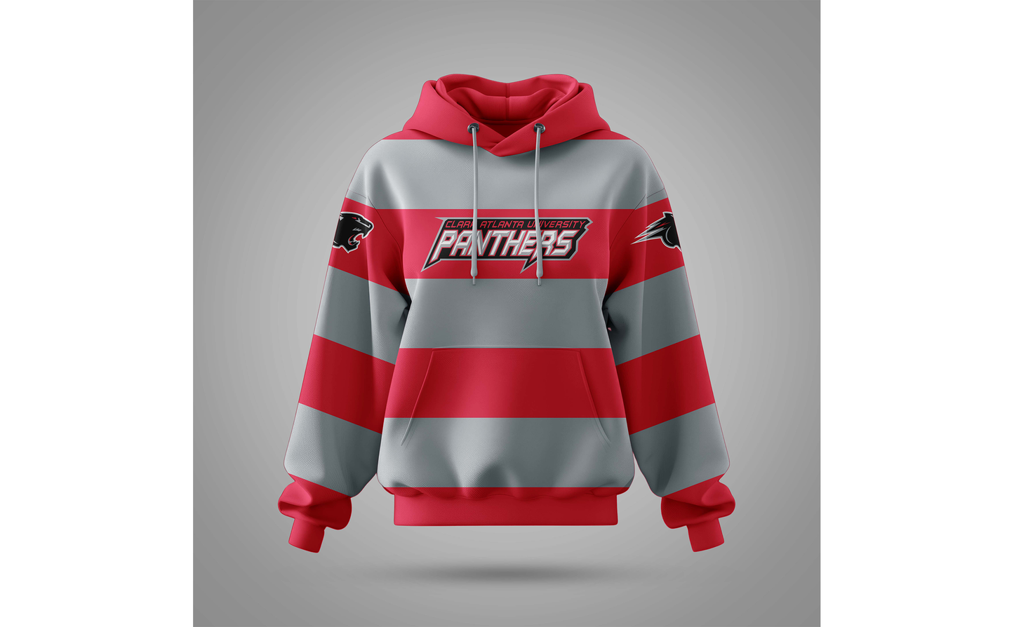 PSA Collegiate Clark Atlanta Panthers Rugby Striped Hoodie