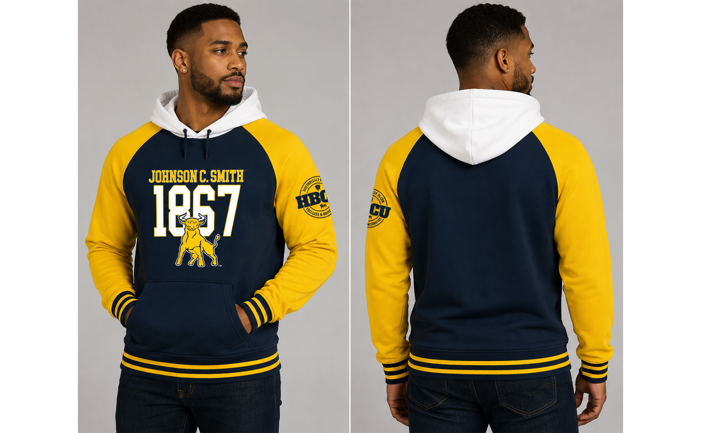 PSA Collegiate Johnson C. Smith University Men's Colorblock Hoodie