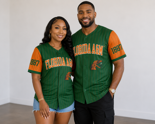 PSA Collegiate FAMU Game Time Button-Down Jersey – (Unisex)