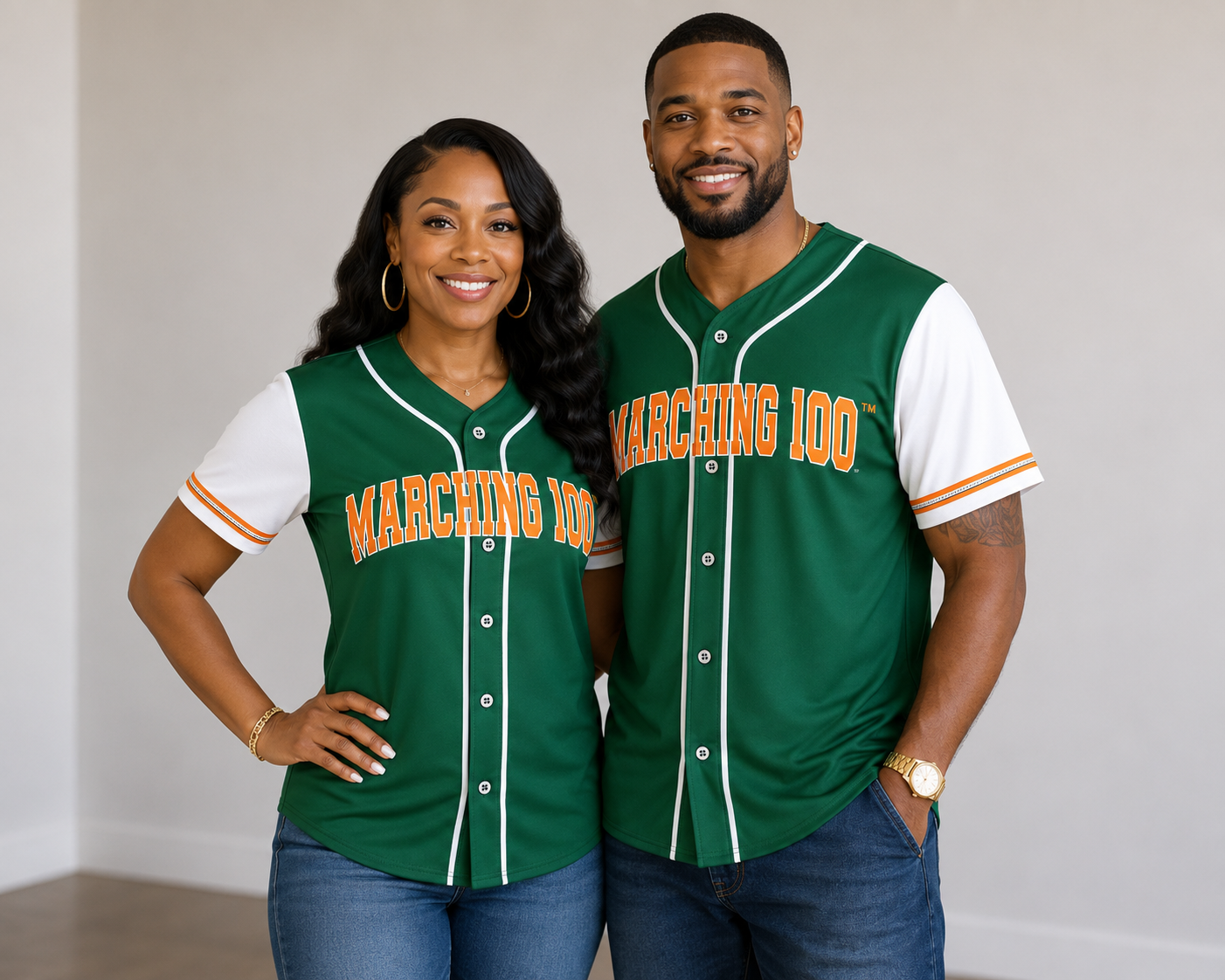 PSA Collegiate FAMU Marching 100 Performance Button-Down Jersey