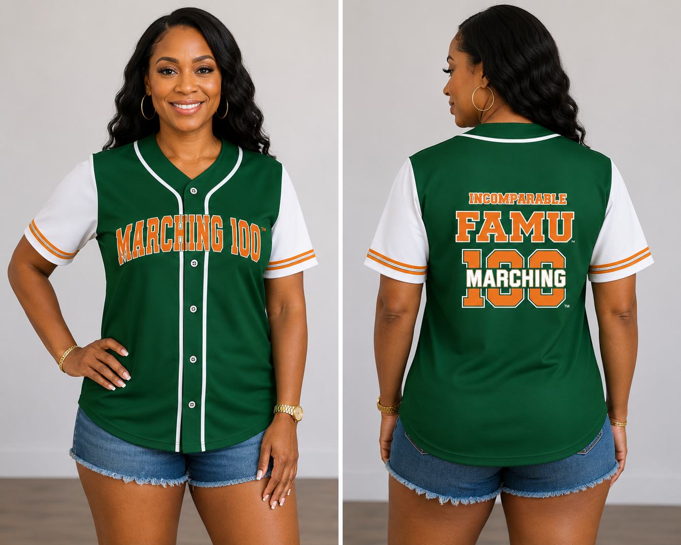 PSA Collegiate FAMU Marching 100 Performance Button-Down Jersey