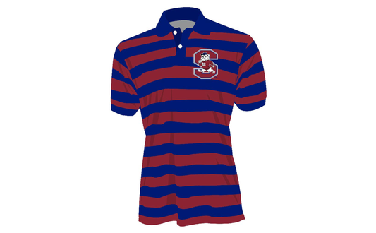 PSA Collegiate South Carolina State Bulldogs Striped Rugby Polo Shirt