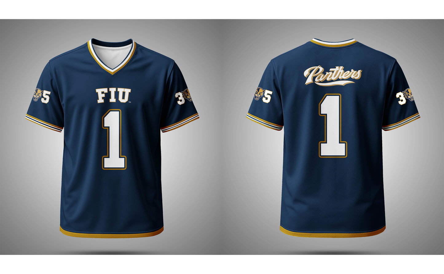 PSA Collegiate FIU Panthers V-Neck Game-Day Jersey