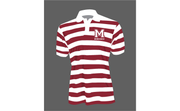 PSA Collegiate Morehouse College Striped Rugby Polo Shirt