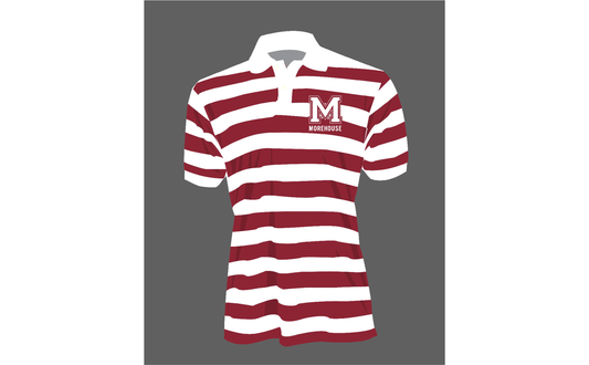 PSA Collegiate Morehouse College Striped Rugby Polo Shirt