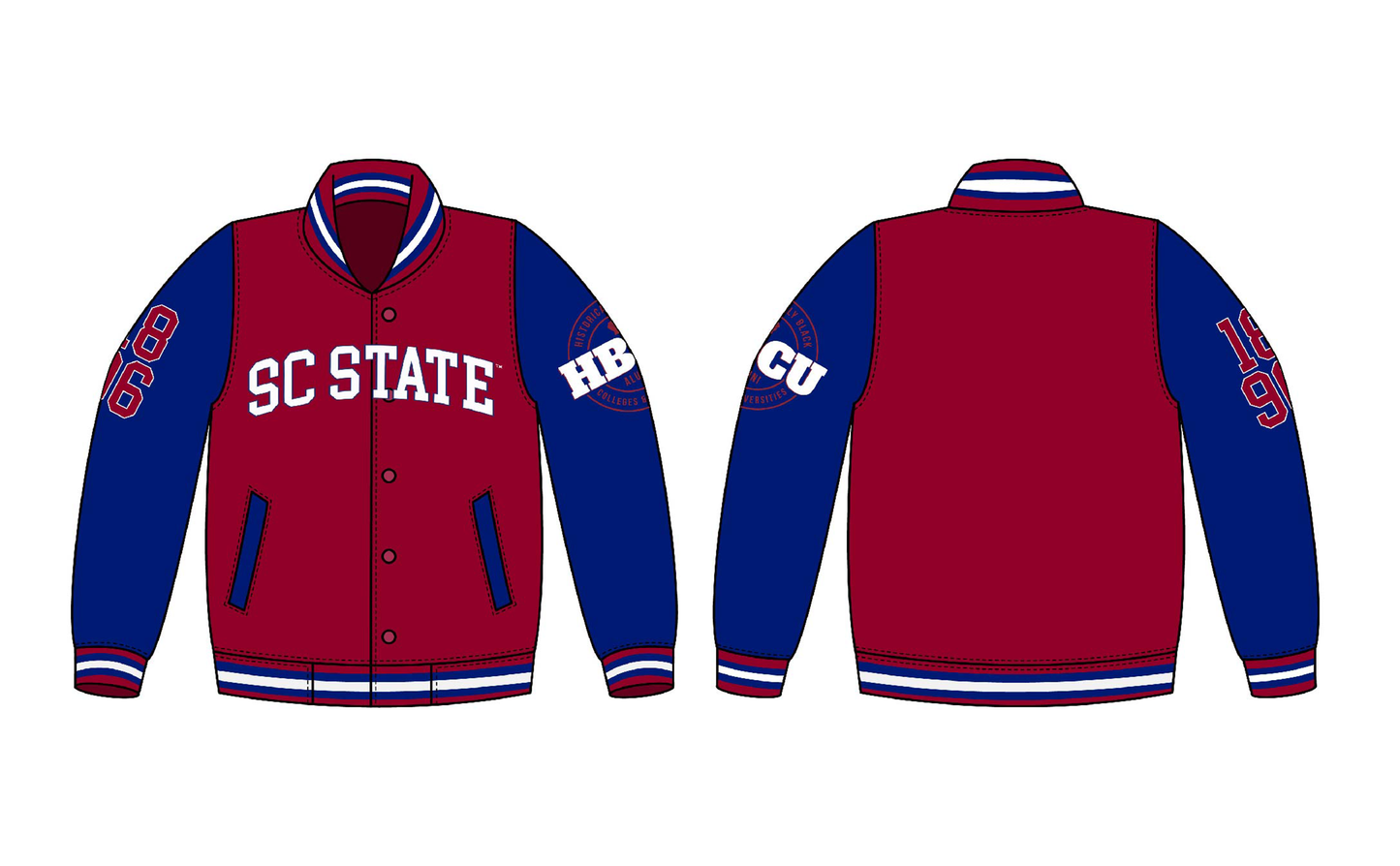 PSA Collegiate South Carolina State Bulldogs Varsity Bomber Jacket