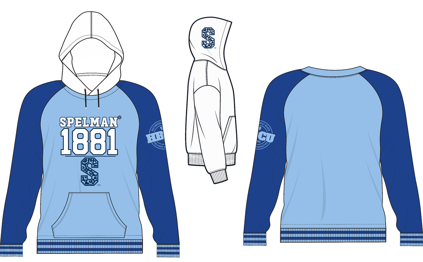 PSA Collegiate Spelman College Jaguars 1881 Colorblock Hoodie