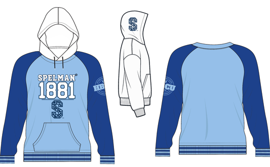 PSA Collegiate Spelman College Jaguars 1881 Colorblock Hoodie