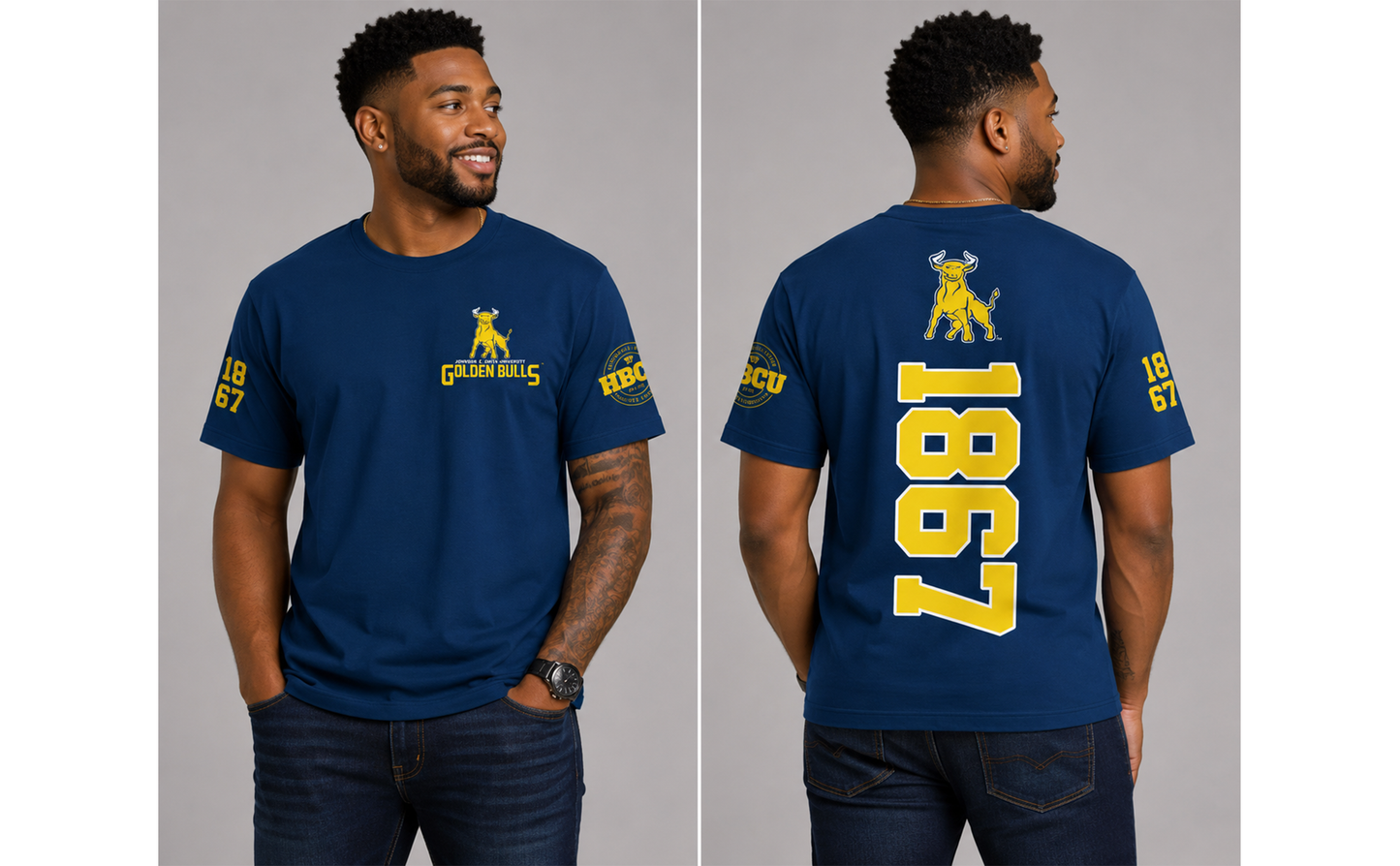 PSA Collegiate Johnson C. Smith University Men's 1867 T-Shirt