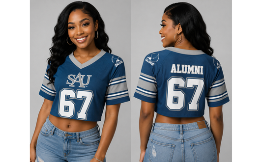 PSA Collegiate Saint Augustine's Falcons Women's Cropped Football Tee