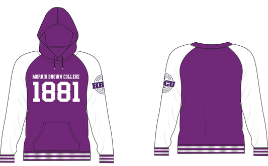 PSA Collegiate Morris Brown Wolverines 1881 Colorblock Hoodie