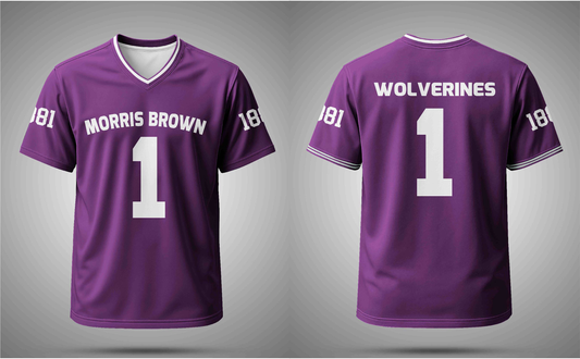 PSA Collegiate Morris Brown Wolverines Fashion Performance Top