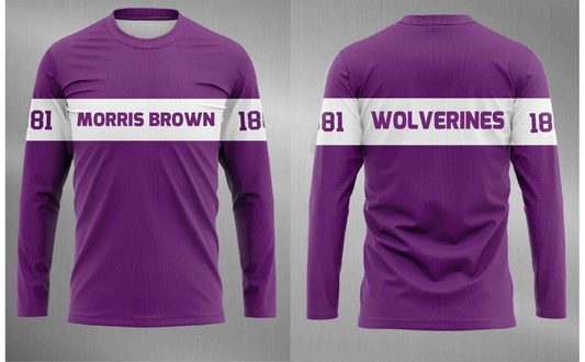 PSA Collegiate Morris Brown Wolverines LS Performance Tee