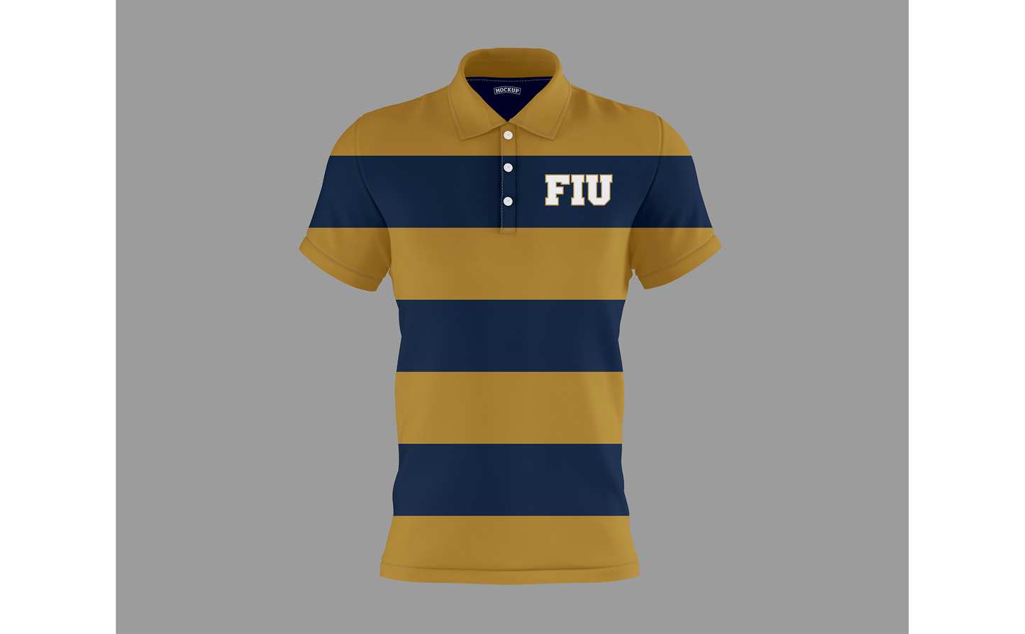 PSA Collegiate FIU Panthers Stripe Polo Shirt