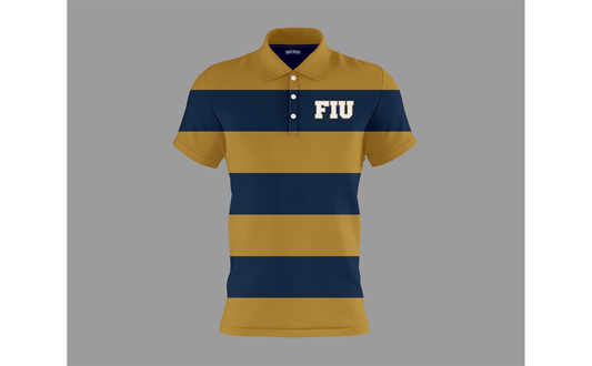 PSA Collegiate FIU Panthers Stripe Polo Shirt