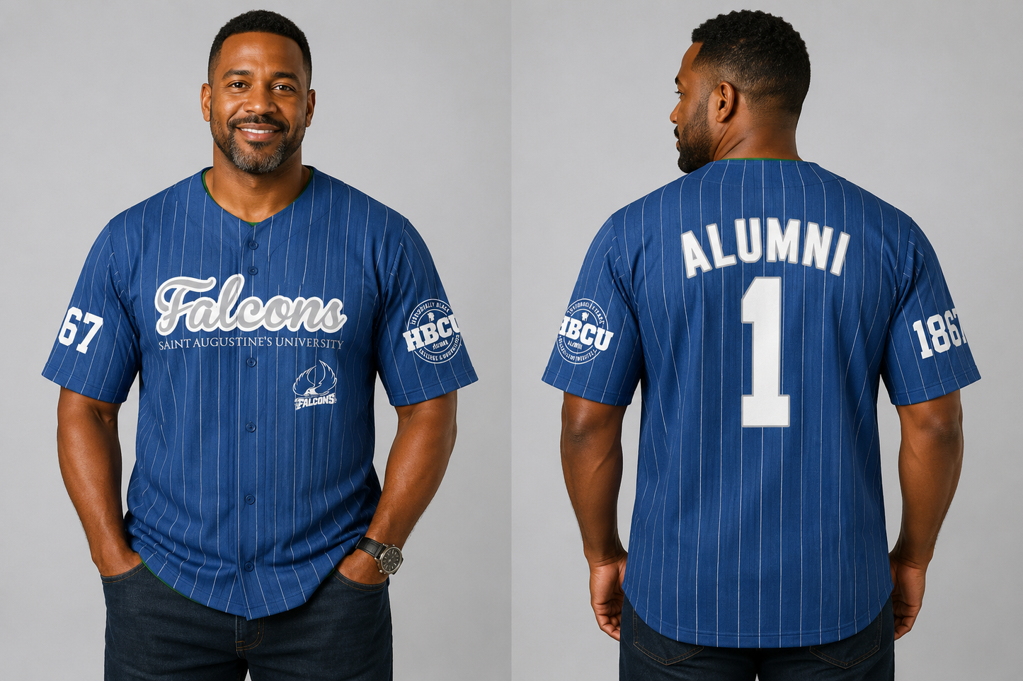 PSA Collegiate Saint Augustine's Falcons Baller Baseball Jersey