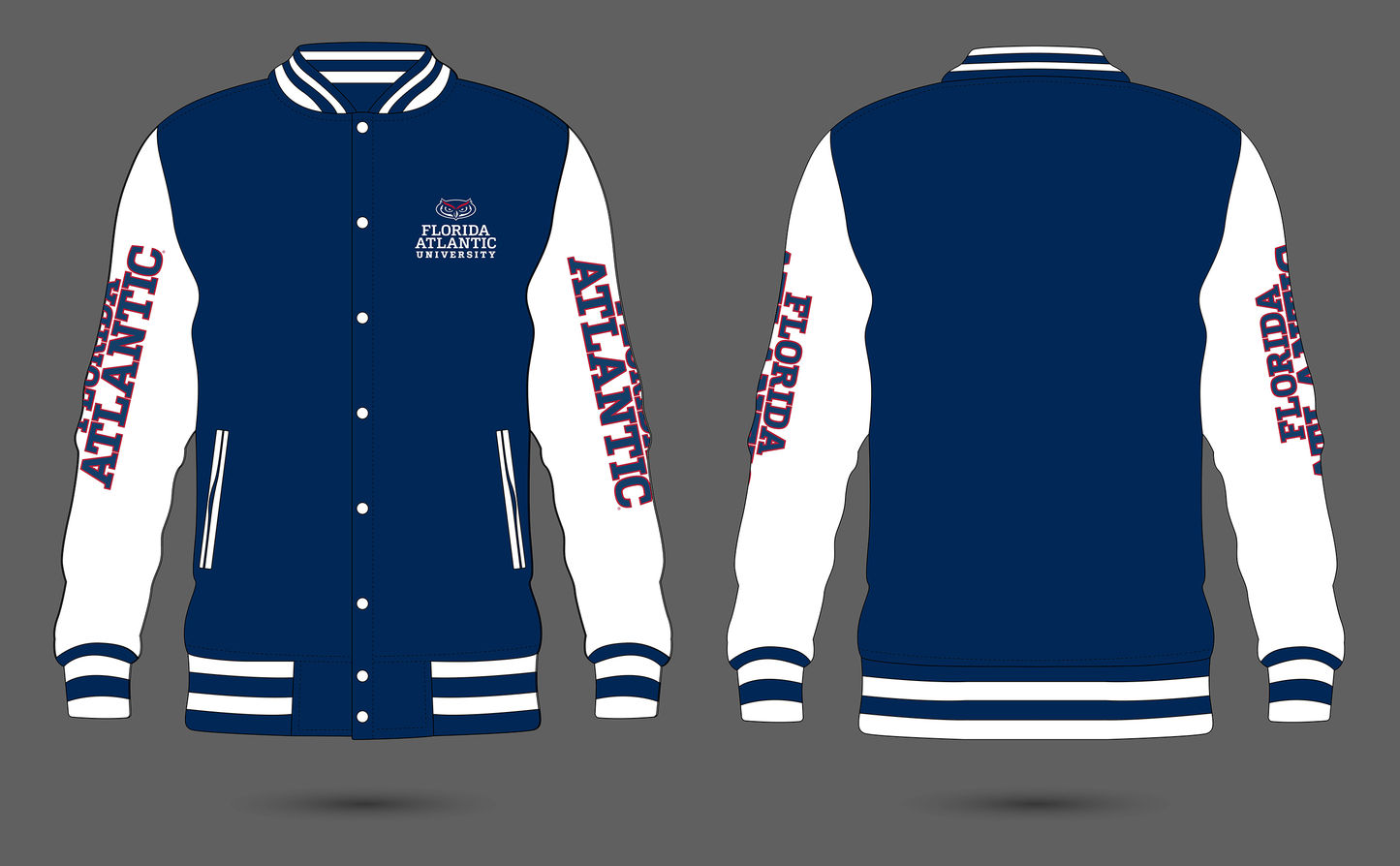 PSA Collegiate Florida Atlantic Owls Varsity Jacket