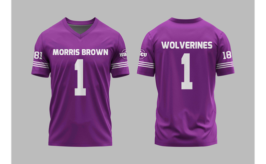PSA Collegiate Morris Brown Wolverines Fashion Football Tee