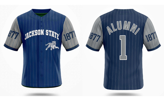 PSA Collegiate JSU Tigers Baller Pinstripe Baseball Jersey