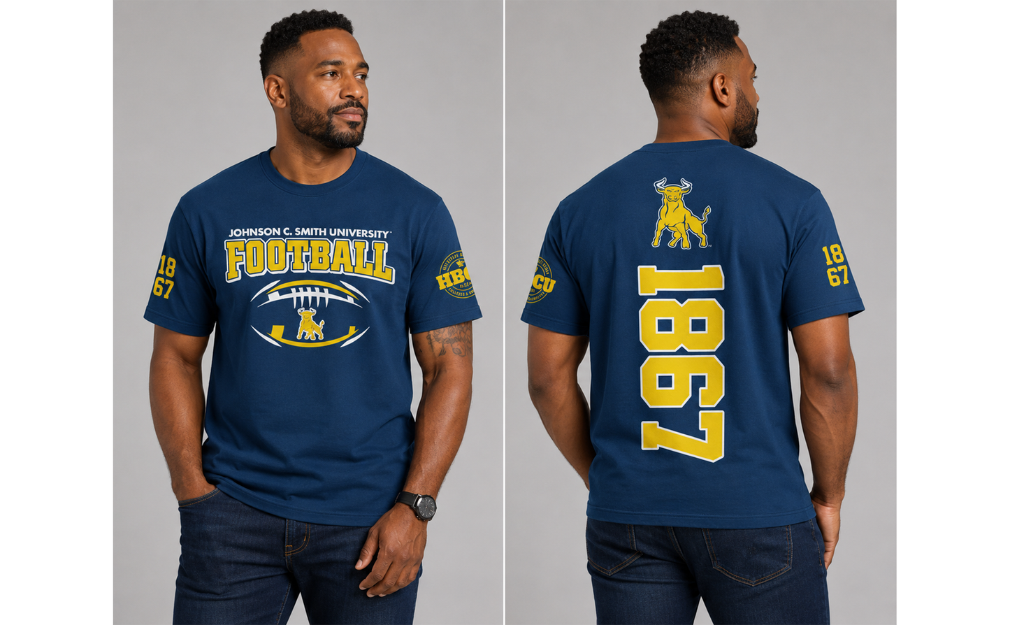 PSA Collegiate Johnson C. Smith University Men's Graphic T-Shirt