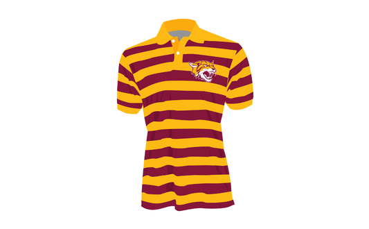 PSA Collegiate Bethune-Cookman Wildcats Stripe Polo Shirt