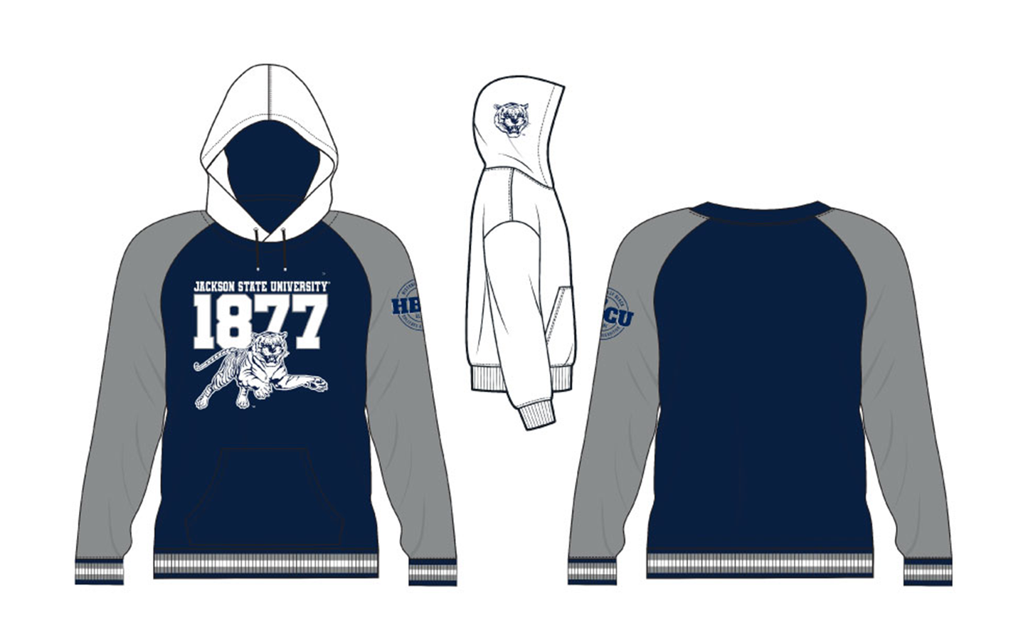 PSA Collegiate JSU Tigers 1877 Colorblock Performance Hoodie