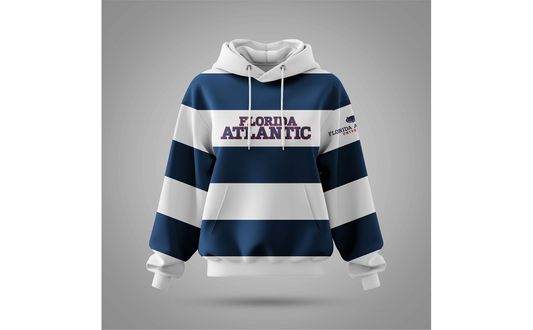 PSA Collegiate Florida Atlantic Owls Rugby Striped Hoodie